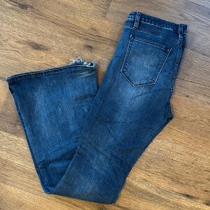 Miss Me Flare Denim Jeans - Deep Blue